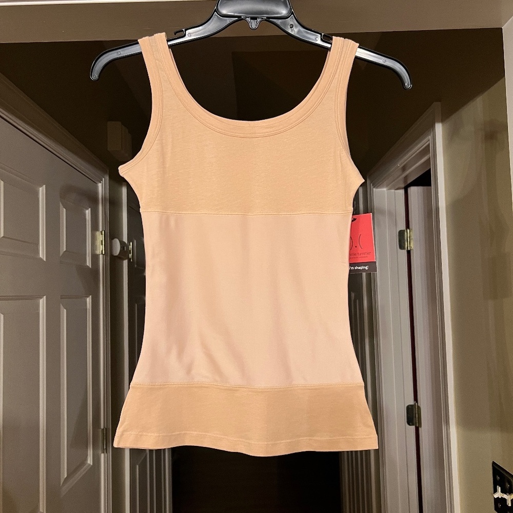 NWT Yummie Tummie by Heather Thompson Boyfriend Tank Top in Nude Size SMALL
